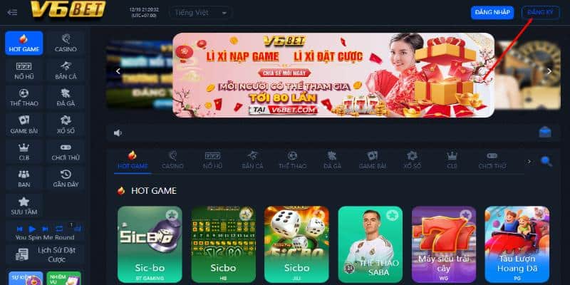 Chơi casino trực tuyến tại V6bet